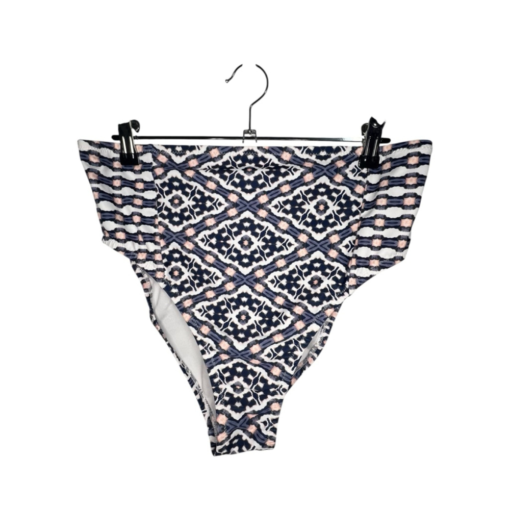 Jessica Simpson Geometric Print High Waist Swimsuit Bottoms
